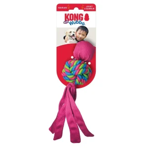 KONG Wubba Weave Twist-Knot Dog Toy, Small, Tug, Fetch & Chew, Cotton Rope & Nylon Tails, Assorted