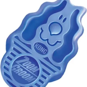 KONG Zoomgroom Rubber Dog Brush Raspberry LG