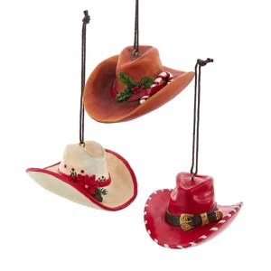 Kurt S. Adler Aorted Cowboy Hat Christmas Ornament