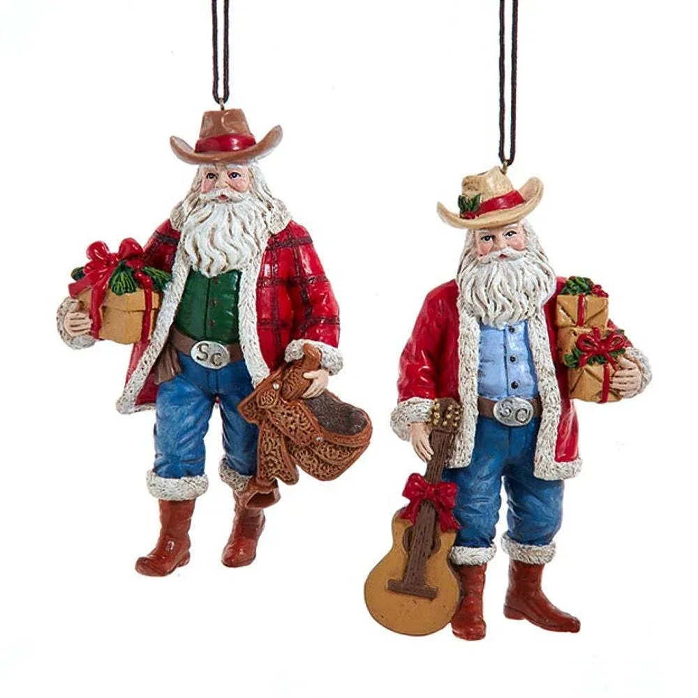 Kurt S. Adler Aorted Cowboy nta Christmas Ornament