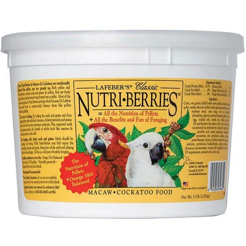 Lafeber Company Classic Nutri-Berries Macaw & Cockatoo Food 3.5lb - Image 2