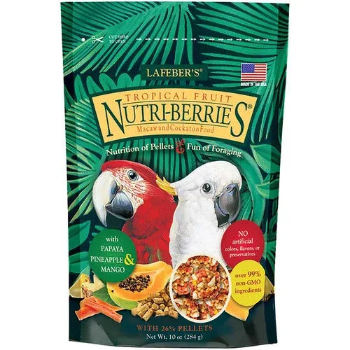 Lafeber Company Tropical Fruit Nutri-Berries Macaws & Cockatoos Food 10oz - Image 2