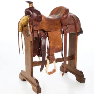 Larry Lancaster 15.5in Used Ranch Roping Saddle