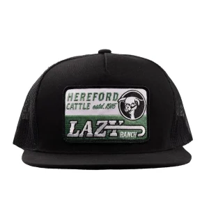 Lazy J Ranch Wear Black Shafter Classic Five Panel Trucker Cap