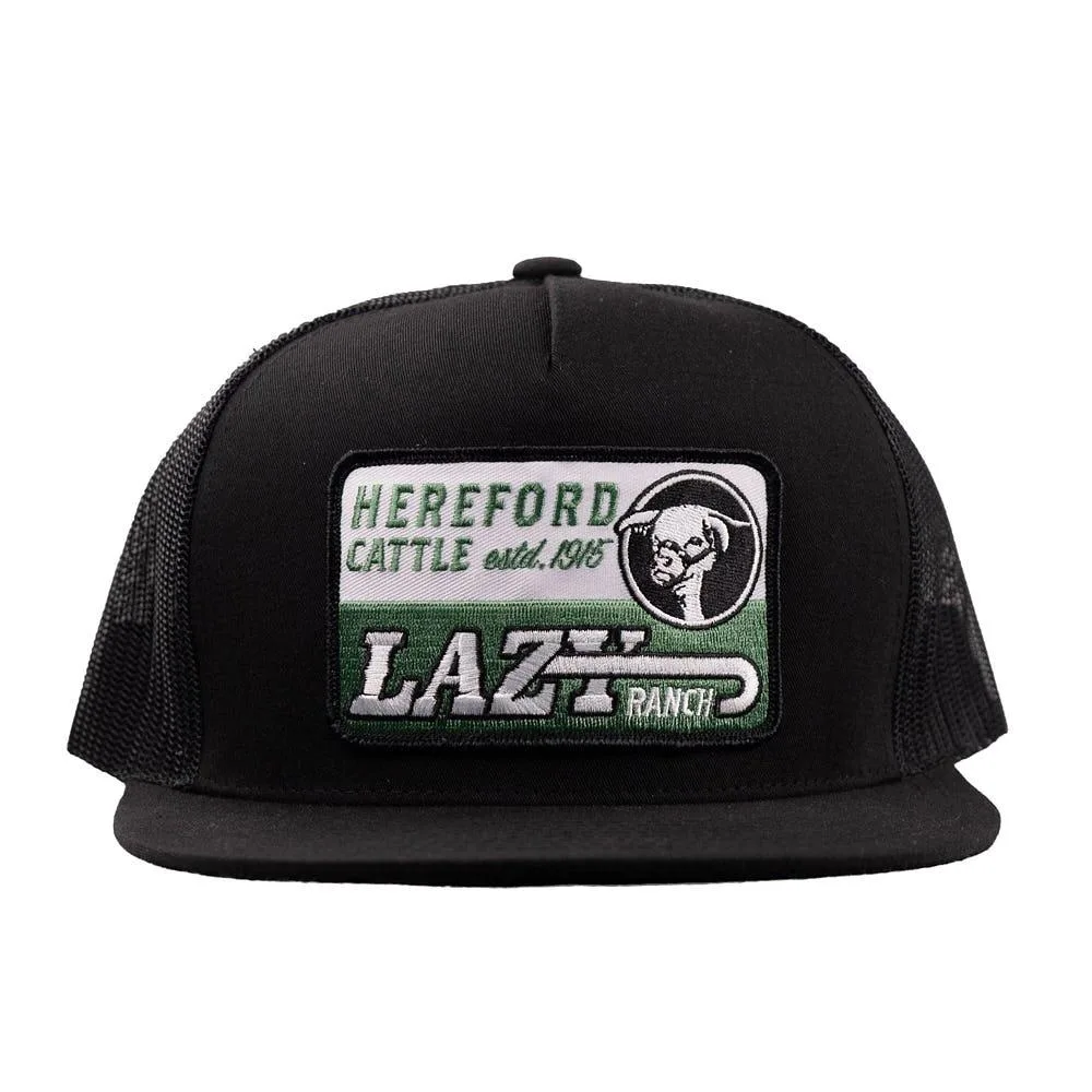 Lazy J Ranch Wear Black Shafter Classic Five Panel Trucker Cap