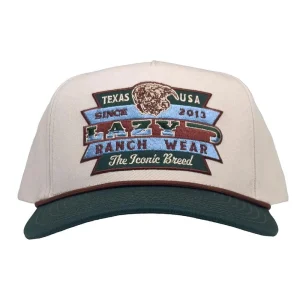 Lazy J Ranch Wear Cream & Green Ranchero Vintage Cap