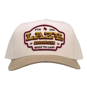 Lazy J Ranch Wear Cream & Tan Gold Stock Vintage Cap
