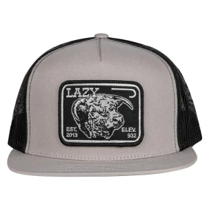 Lazy J Ranch Wear Silver Grey & Black Elevation Trucker Cap