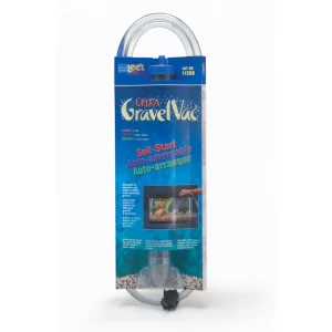 Lee's Aquarium & Pet Products Ultra GravelVac Self-Start Aquarium Gravel Vacuum Cleaner with Nozzle & Clip, 2 in x 16 in, Large