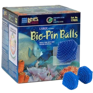 Lees Bio-Pin Ball Filter Media Blue 74ct LG