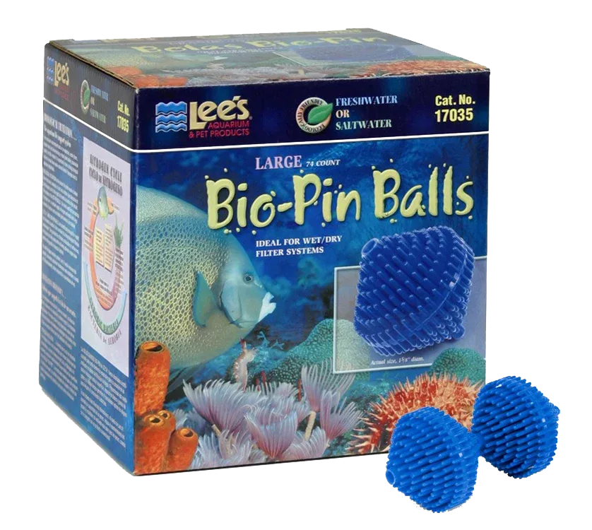 Lees Bio-Pin Ball Filter Media Blue 74ct LG