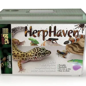 Lees HerpHaven Carrier for Reptiles & Amphibians Black 14.5in X 9.75in LG