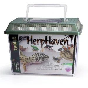 Lees HerpHaven Carrier for Reptiles & Amphibians Black 9.12in X 6.62in SM