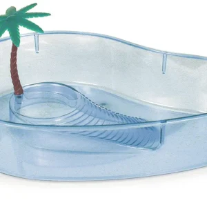 Lees Kidney Shape Turtle Lagoon with Plant Clear 14 in