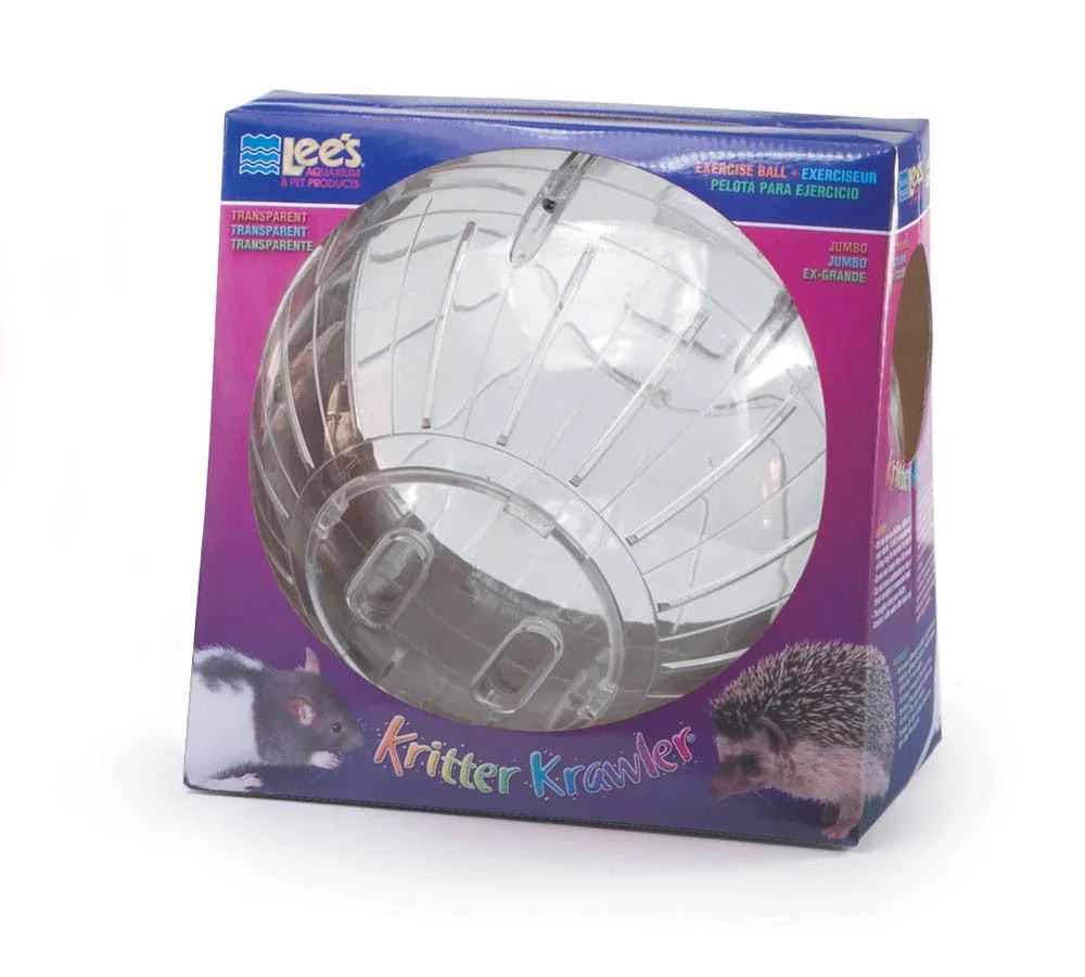 Lees Kritter Krawler Clear View-Thru Running Ball Clear Jumbo