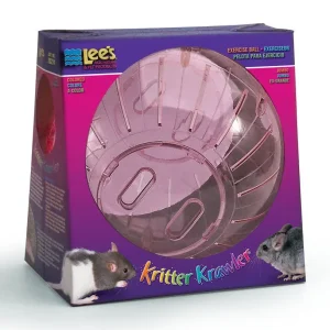 Lees Kritter Krawler Colored View-Thru Box Exercise Wheel Pink Jumbo