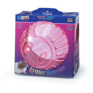 Lees Kritter Krawler Colored View-Thru Box Exercise Wheel Red Standard