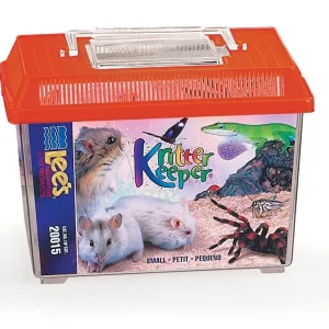 Lees Rectangle Kritter Keeper with Lid Label Assorted 0.5gal SM