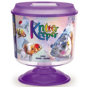 Lees Round Kritter Keeper with Lid & Pedestal Label Assorted 1.5gal LG