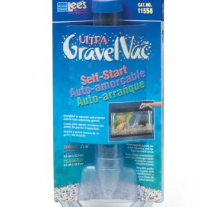 Lees Ultra GravelVac Self-Start Gravel Vacuum Cleaner with Nozzle & Clip 2in X 10in MD
