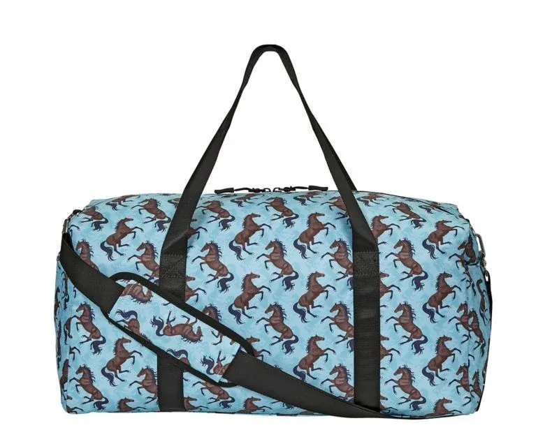 Lila Galloping Bay Horses Duffle Bag - Image 2