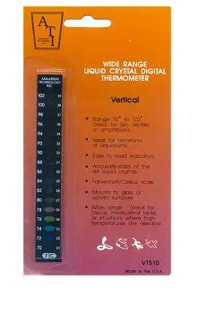 Liquid Crystal HORIZONTAL Digital Thermometers by Aquarium Technologies