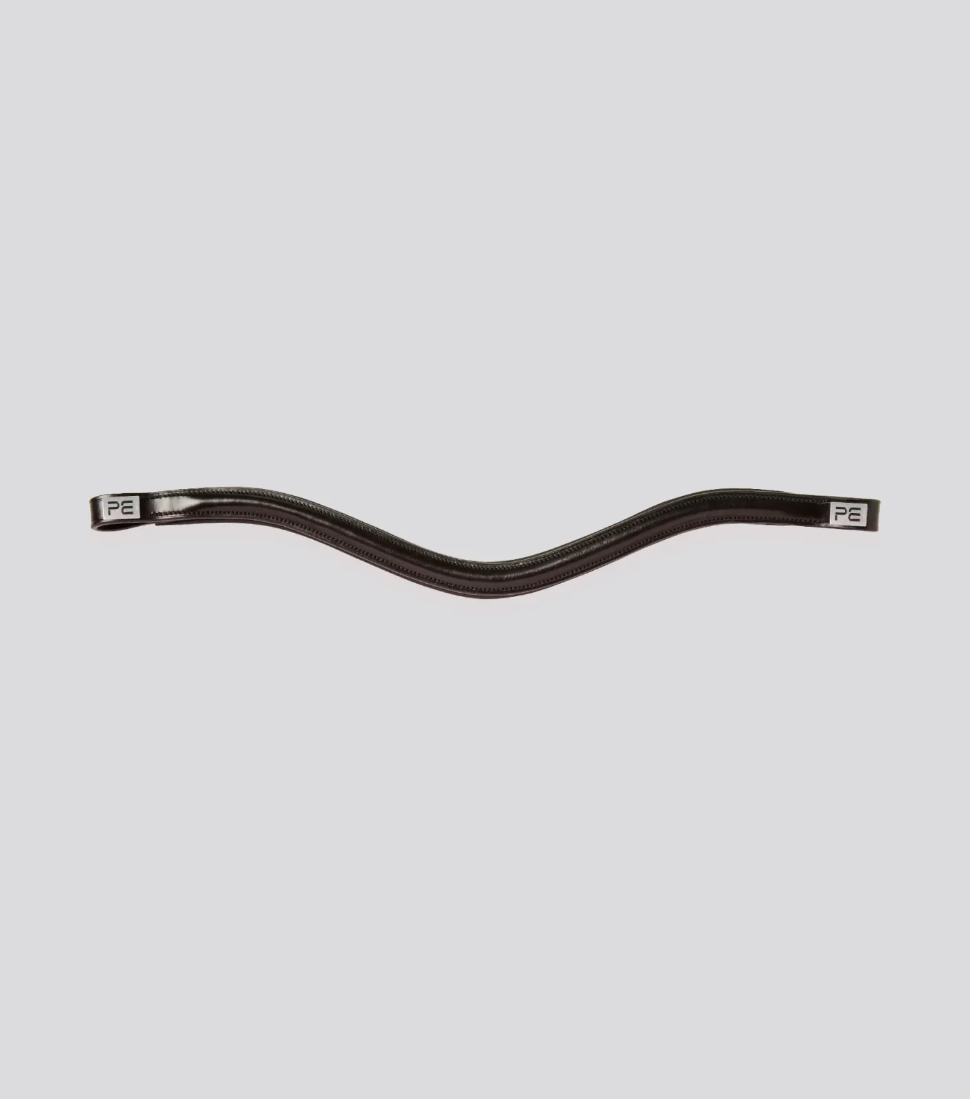 Liscio Plain Shaped Leather Browband Brown - Image 2
