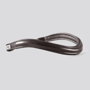 Liscio Plain Shaped Leather Browband Brown