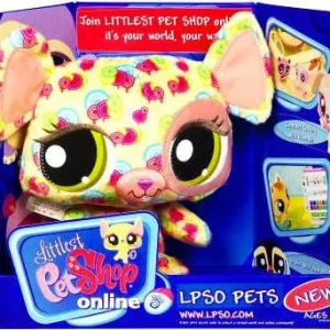 Littlest Pet Shop Online LPSO Pets Mouse Plush Pink Swirls Hasbro Toys