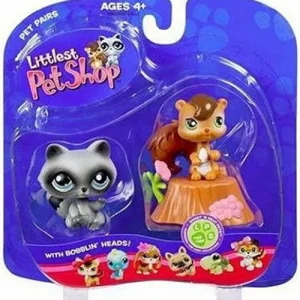 Littlest Pet Shop Pet Pairs Chip Munk Raccoon Figure 2