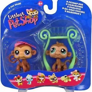 Littlest Pet Shop Pet Pairs Monkey Figure 2-Pack Boy Girl Twins Hasbro Toys