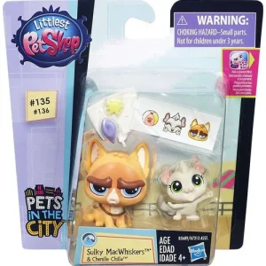 Littlest Pet Shop Pets in the City Sulky MacWhiskers Chenille Chilla Figure 2