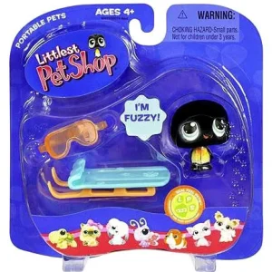 Littlest Pet Shop Portable Pets Penguin Figure 333 With Sled Hasbro Toys