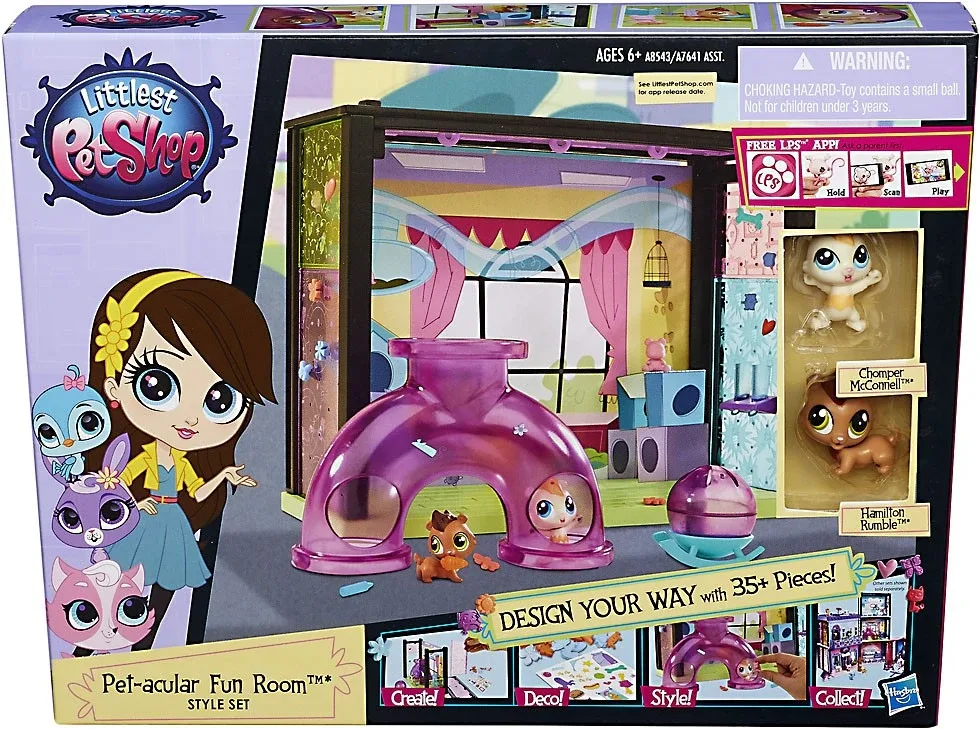 Littlest Pet Shop Style Set Pet-Acular Fun Room Playset