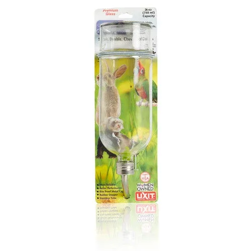 Lixit Chew Proof Glass Bottle for Small Animals Clear 6 Ounces - Image 2