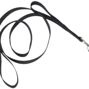 Loops 2 Double Nylon Handle Leash - Black