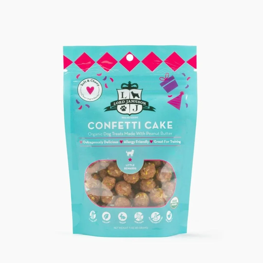 Lord Jameson Little Rewards Confetti Cake Dog Treats Small Breed, 3 oz