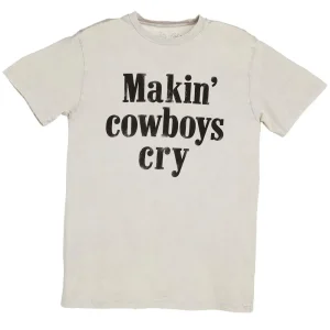 Lotus Fashion Making Cowboys Cry Off White Tee Shirt