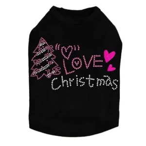 Love Pink Christmas Rhinestone Tank - Many Colors