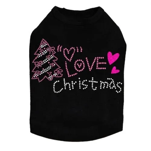 Love Pink Christmas Rhinestone Tank - Many Colors