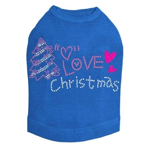 Love Pink Christmas Rhinestone Tank - Many Colors - Image 2