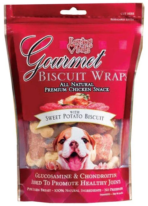 Loving Pets Gourmet Wraps Biscuit Dog Treat Sweet Potato 8oz - Image 2