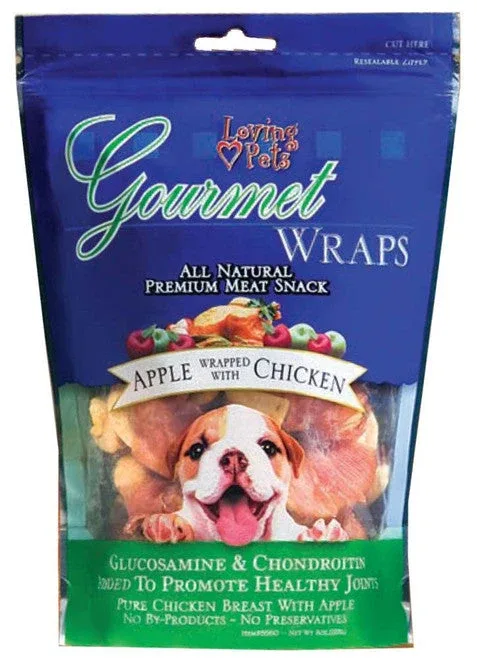 Loving Pets Gourmet Wraps Dog Treat Apple & Chicken 6oz - Image 2