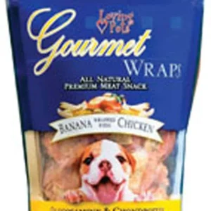 Loving Pets Gourmet Wraps Dog Treat Banana & Chicken 6oz