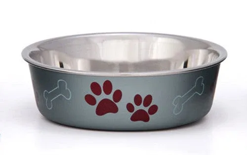 Loving Pets Metallic Dog Bowl Blueberry MD - Image 2