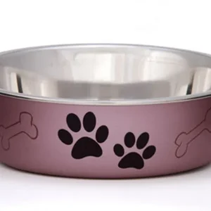 Loving Pets Metallic Dog Bowl Grape MD