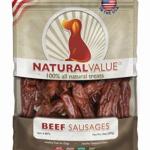 Loving Pets Natural Value Sausages Dog Treats Beef 13oz