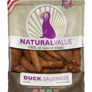 Loving Pets Natural Value Sausages Dog Treats Duck, 13 oz