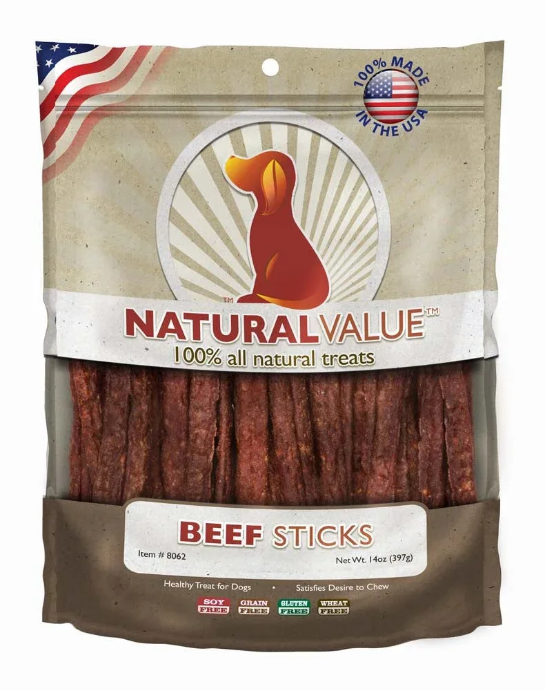 Loving Pets Natural Value Sticks Dog Treats Beef 14oz