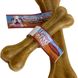 Loving Pets Pressed Rawhide Bone Dog Treat 6in